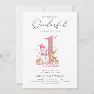 My First Christmas 1st Birthday Invitation