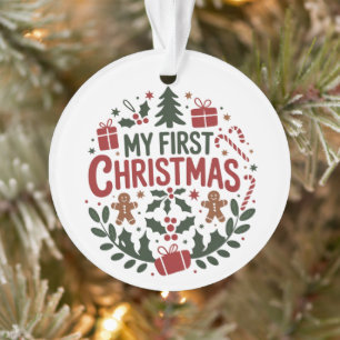 My First Christmas 1st Xmas Family Matching Baby Ornament