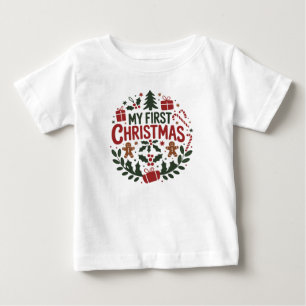 My First Christmas 1st Xmas Family Matching Baby T-Shirt
