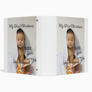 My first Christmas add baby name date year photo s 3 Ring Binder