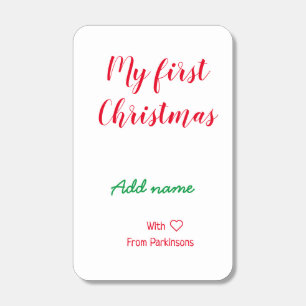 My first Christmas add name family name with love  Matchboxes