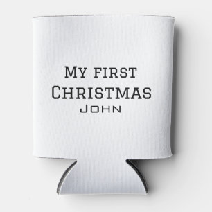 My first Christmas add name masculine men text sim Can Cooler