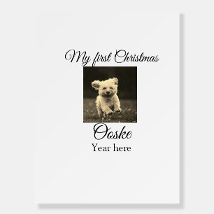 My first Christmas add pet name date year photo Foam Board