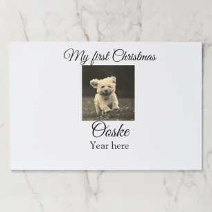 My first Christmas add pet name date year photo  Paper Pad