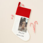 My first Christmas add pet name dog cat year photo Christmas Stocking<br><div class="desc">Animal lover design made for cute animals, you can add your pet name it's details along with its q r code and it's picture</div>