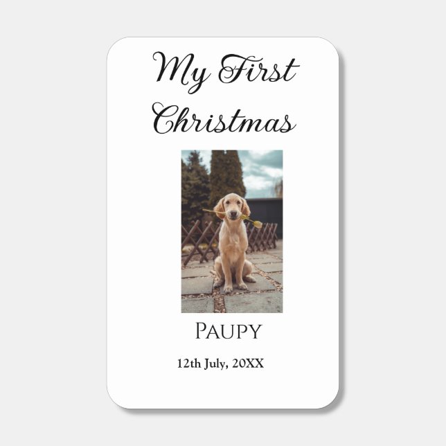 My first Christmas add pet name dog cat year photo Matchboxes (Front)