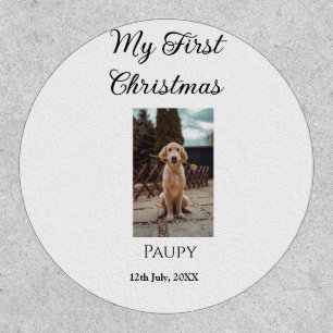 My first Christmas add pet name dog cat year photo Patch