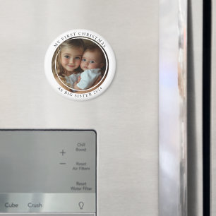 My first Christmas As Big Sister Custom Photo Magnet