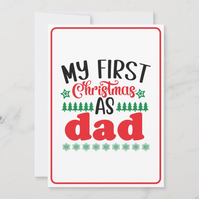 My First Christmas as Dad  Invitation (Front)
