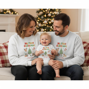 My First Christmas as Daddy Cute New Dad Gift Sweatshirt