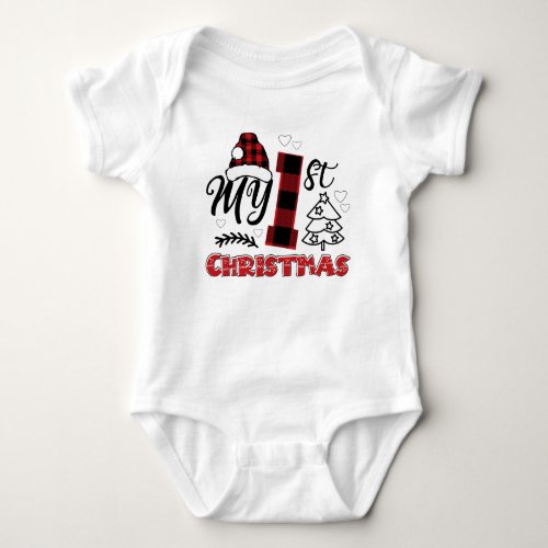 My First Christmas baby 1st Xmas Baby Bodysuit