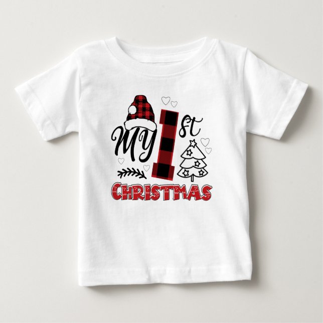 My First Christmas baby 1st Xmas Baby T-Shirt (Front)