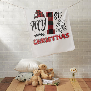 My First Christmas baby 1st Xmas Blanket