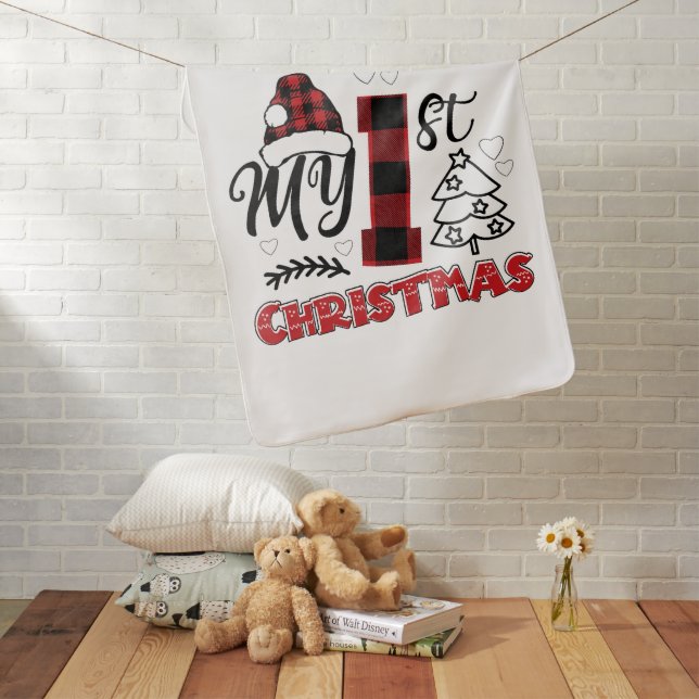 My First Christmas baby 1st Xmas Blanket (In Situ)