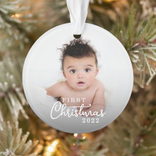 My First Christmas Baby 2 Photo with Year Ornament