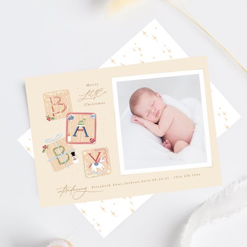 My First Christmas Baby Announcement Holiday Card