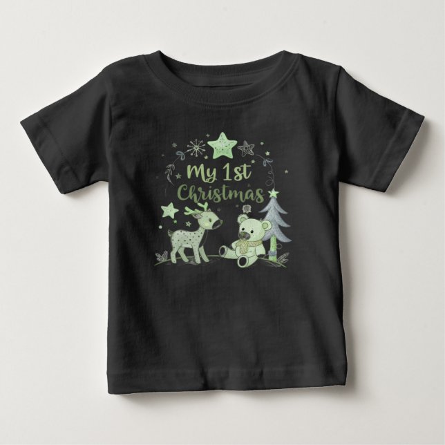 My First Christmas Baby Baby T-Shirt (Front)