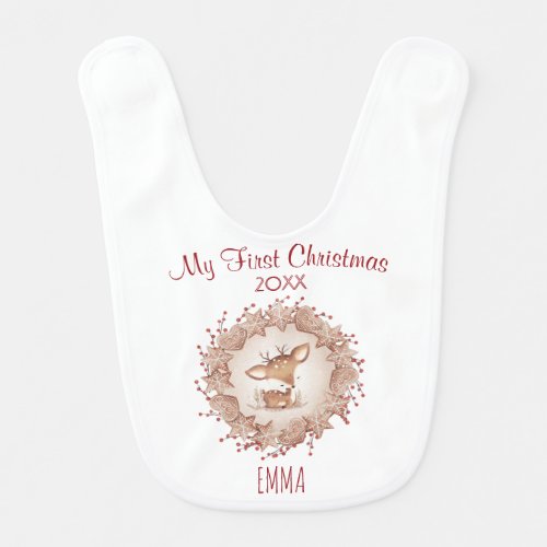 My First Christmas Baby Bib