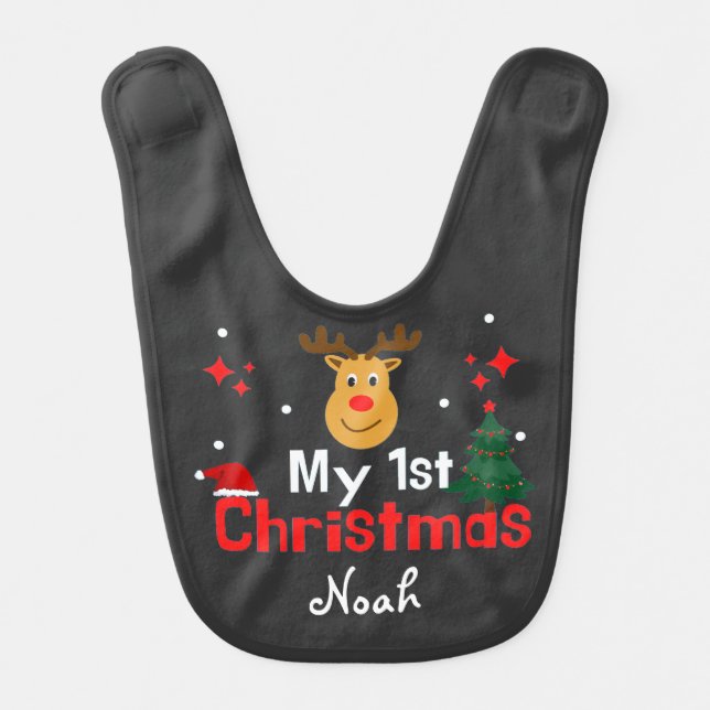 My First Christmas Baby Bib (Front)