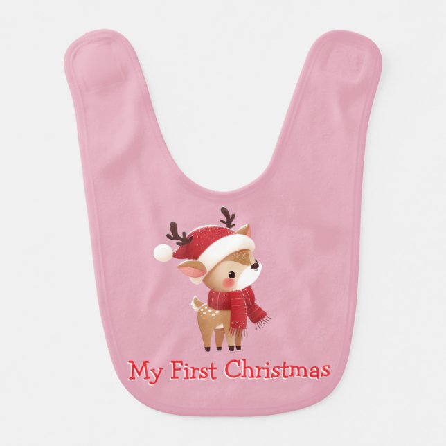 My First Christmas Baby Bib (Front)