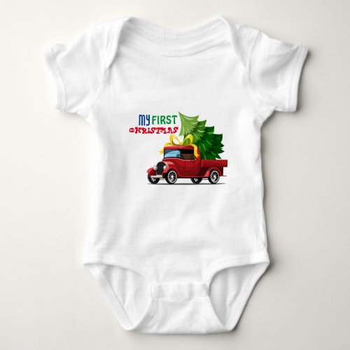 My first Christmas Baby Bodysuit 