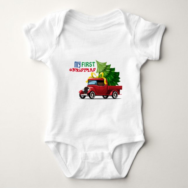 My first Christmas Baby Bodysuit  (Front)