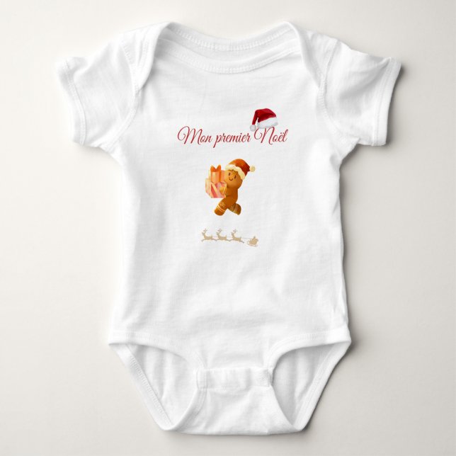 My First Christmas Baby Bodysuit (Front)