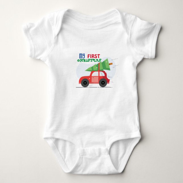 My first Christmas Baby Bodysuit  (Front)