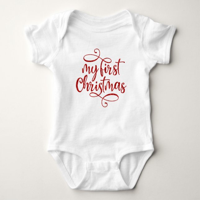 My First Christmas  Baby Bodysuit (Front)