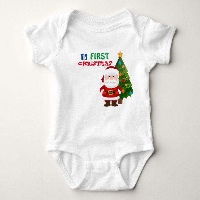 My first Christmas Baby Bodysuit  (Front)