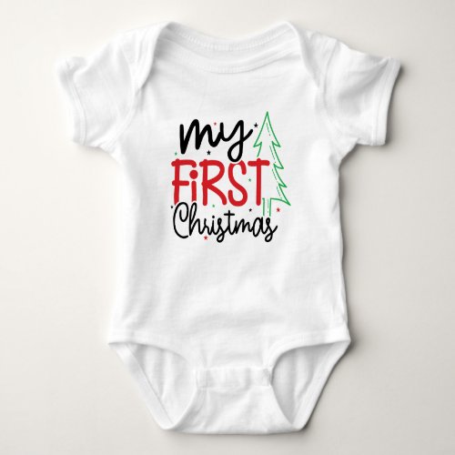 My first Christmas Baby Bodysuit