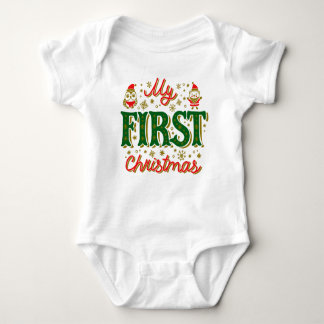 My First Christmas Baby Bodysuit – Personalized