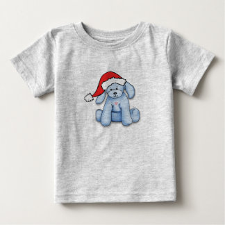 "My First Christmas" baby bodysuit with cute puppy