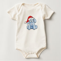 "My First Christmas" baby bodysuit with cute puppy
