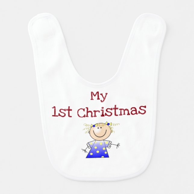 ***MY FIRST CHRISTMAS BABY GIRL*** BIB (Front)