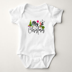 my first christmas baby outfit baby bodysuit