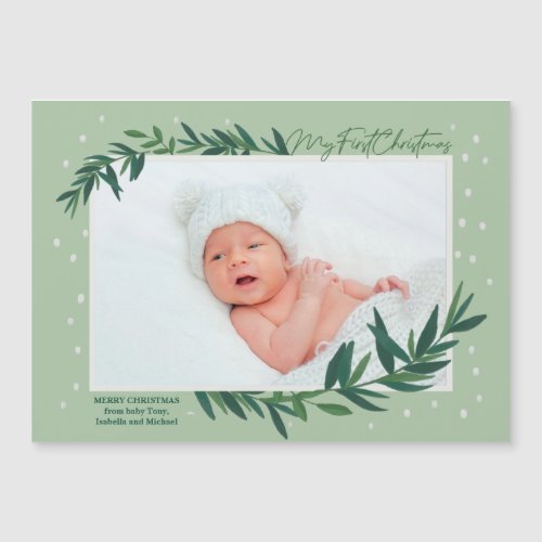  My First Christmas Baby Photo Magnetic Card