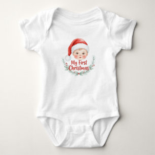 My First Christmas Baby Pine Holiday Baby Bodysuit