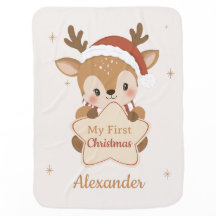 My First Christmas Baby Reindeer Custom