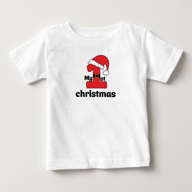 My first Christmas Baby T-S, Baby shower Gift, Baby T-Shirt (Front)