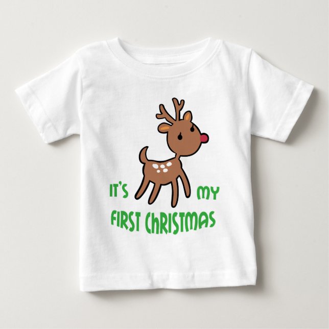 My First Christmas Baby T-Shirt (Front)