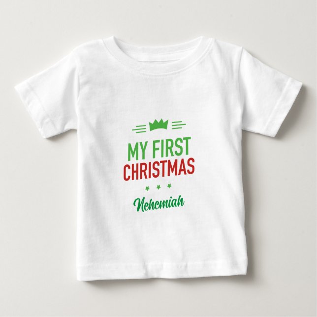 My First Christmas Baby T-Shirt (Front)