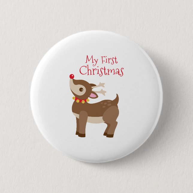 My First Christmas Button (Front)
