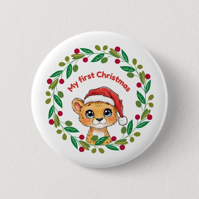 My first Christmas button (Front)