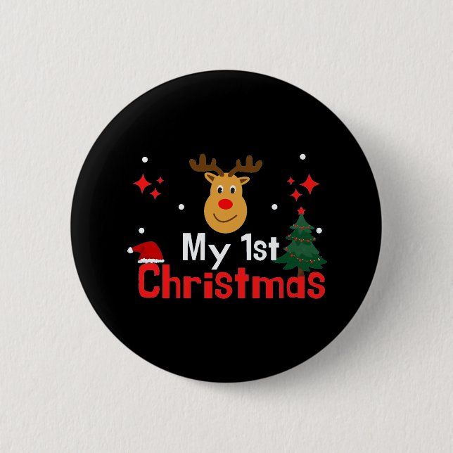 My First Christmas Button (Front)