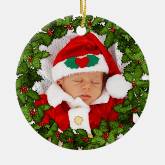 My First Christmas Ceramic Ornament (Front)