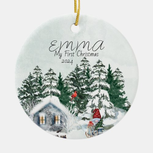 My first christmas ceramic ornament