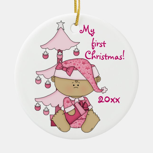 My First Christmas Ceramic Ornament (Front)