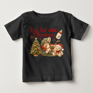 My First Christmas Cute and Colorful Festive Baby T-Shirt