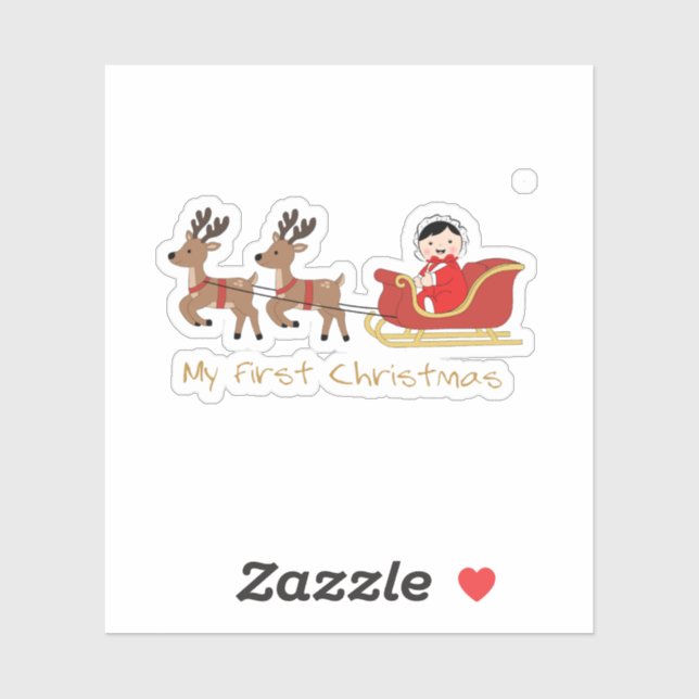 My First Christmas – Cute Baby Sticker (Sheet)